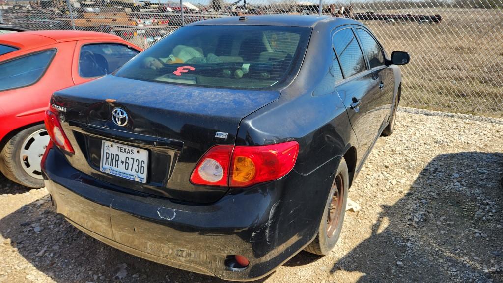 2010 TOYOTA COROLLA PASSENGER CAR, UNKNOWN MILEAGE,  4 DR, GAS, A/T, NO KEY