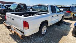 2002 DODGE DAKOTA PICKUP TRUCK, 279667 MILES,  WRECKED, 4 DR, 2WD, GAS, A/T