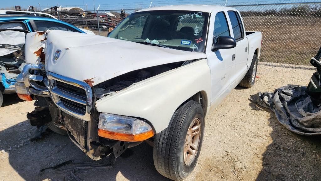 2002 DODGE DAKOTA PICKUP TRUCK, 279667 MILES,  WRECKED, 4 DR, 2WD, GAS, A/T