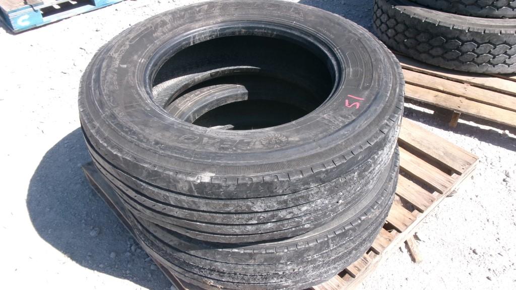 LOT OF TIRES,  (2) 295/75R22.5", NO WHEELS, AS IS WHERE IS