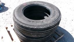 LOT OF TIRES,  (2) 295/75R22.5", NO WHEELS, AS IS WHERE IS
