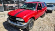 2003 CHEVY BLAZER SUV, 154254 MILES,  4 DR, 4X4, GAS, A/T, KEYS, UNKNOWN RU