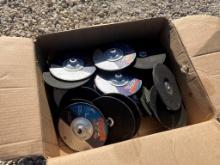 BADGER BOX OF GRINDER DISCS,  7" X 1/4" X 5/8"-11, AS IS WHERE IS