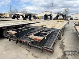 2017 MAXDD 25' GOOSENECK EQUIPMENT TRAILER,  TANDEM AXLE, DUAL TIRE, DOVETA