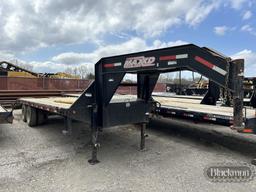 2017 MAXDD 25' GOOSENECK EQUIPMENT TRAILER,  TANDEM AXLE, DUAL TIRE, DOVETA