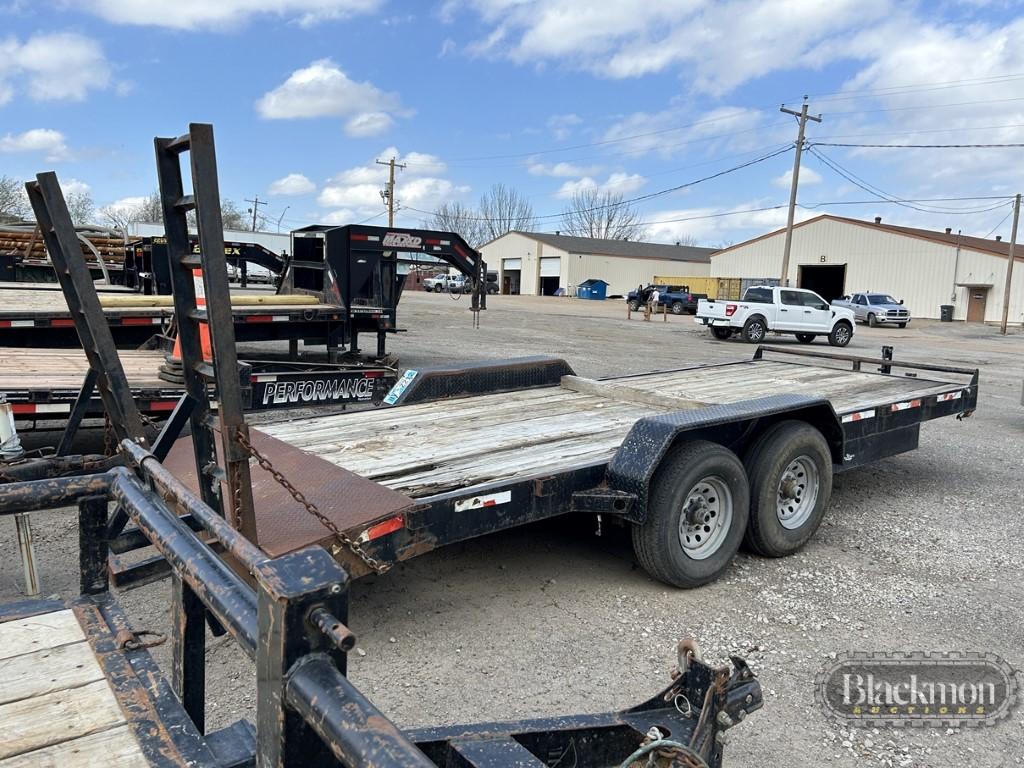 2010 DOWN TO EARTH 20' UTILITY TRAILER,  TANDEM AXLE, SINGLE TIRE, DOVETAIL