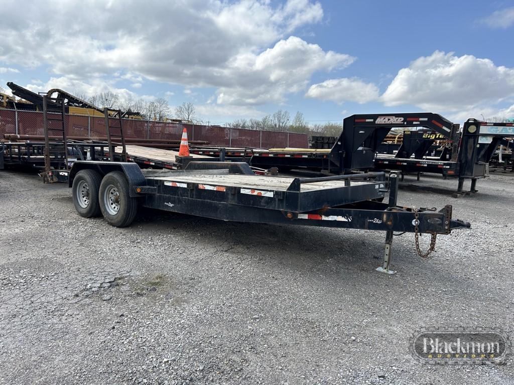 2010 DOWN TO EARTH 20' UTILITY TRAILER,  TANDEM AXLE, SINGLE TIRE, DOVETAIL