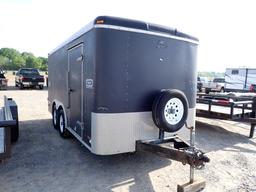 2003 PACE CARGO SPORT ENCLOSED TRAILER,  14', TANDEM AXLE, SWING REAR DOORS