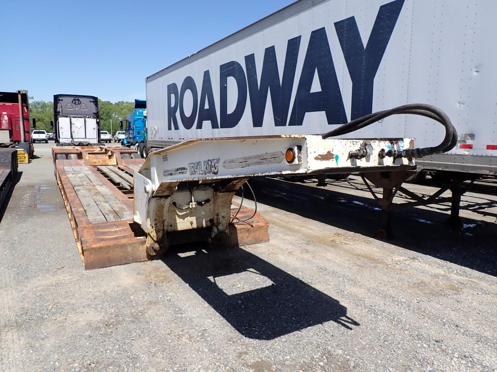 1991 TRAIL KING TK100HDG RGN LOWBOY TRAILER,  22' LOAD DECK, 102" WIDE, TRI