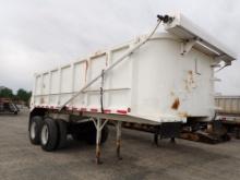 1997 HILBILT END DUMP TRAILER, 22', TANDEM AXLE, SPRING RIDE, TARP, VIN# 10