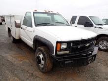 1995 CHEVROLET 3500 TRUCK, 135,463+mi,  4WD, SINGLE CAB, UTILITY BED, RAMSE