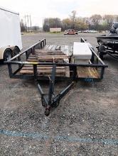 Tag Trailer, 16’, Tandem Axle, Sells with Aluminum Toolbox, S#N/A, Repo, No