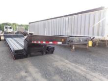 2000 EAGER BEAVER LOWBOY RGN TRAILER,  24' LOAD DECK,102" WIDE, 11' REAR DE