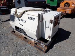 TEREX T25G GENERATOR, 20,453+ hrs,  ISUZU DIESEL, SKID MOUNTED