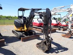 JOHN DEERE 27D MINI EXCAVATOR,  RUBBER TRACKS, CANOPY, S# 24601003