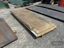 (2) DIAMOND PLATE ALUMINUM SHEETS,  4' X 10' X 1/8"