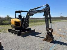 "2019 VOLVO ECR40D EXCAVATOR, 1,411HRS+  RUBBER TRACKS , CANOPY, AUX HYD, D