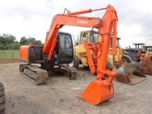 HITACHI ZX70 MINI EXCAVATOR,  CAB, AC, 18" TRACKS, 30" BUCKET, HYD THUMB, S