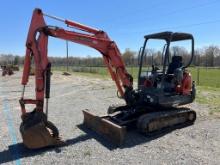 Kubota KX91-3S2 Mini Excavator, Rubber Tracks, Canopy, Hyd Blade, 1,629 Hou