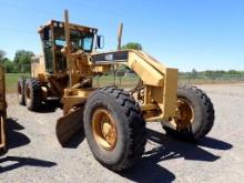 CAT 140H MOTOR GRADER 13,198 (+/-) HRS  CAB, A/C, 14' BLADE, 1400 R24 TIRES