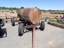 FUEL TANK,  500 GALLON, ON RUNNING GEAR, W/PUMP