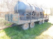 WATER TRAILER,  3000 TANK, 100 CHEMICAL TANK, MIXING VAT, HONDA TRANSFER PU