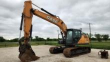 2019 CASE CX210D HYDRAULIC EXCAVATOR, 4101 HRS,  CAB & A/C, 32" TRACKS/PADS