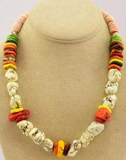 WHITE BUFFALO AND HESHI BEADS