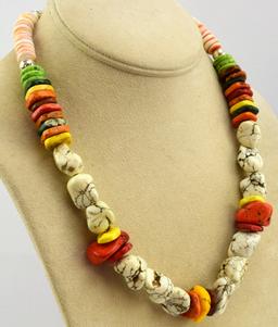 WHITE BUFFALO AND HESHI BEADS