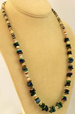 NAVAJO TURQUOISE AND SPINEY OYSTER NECKLACE