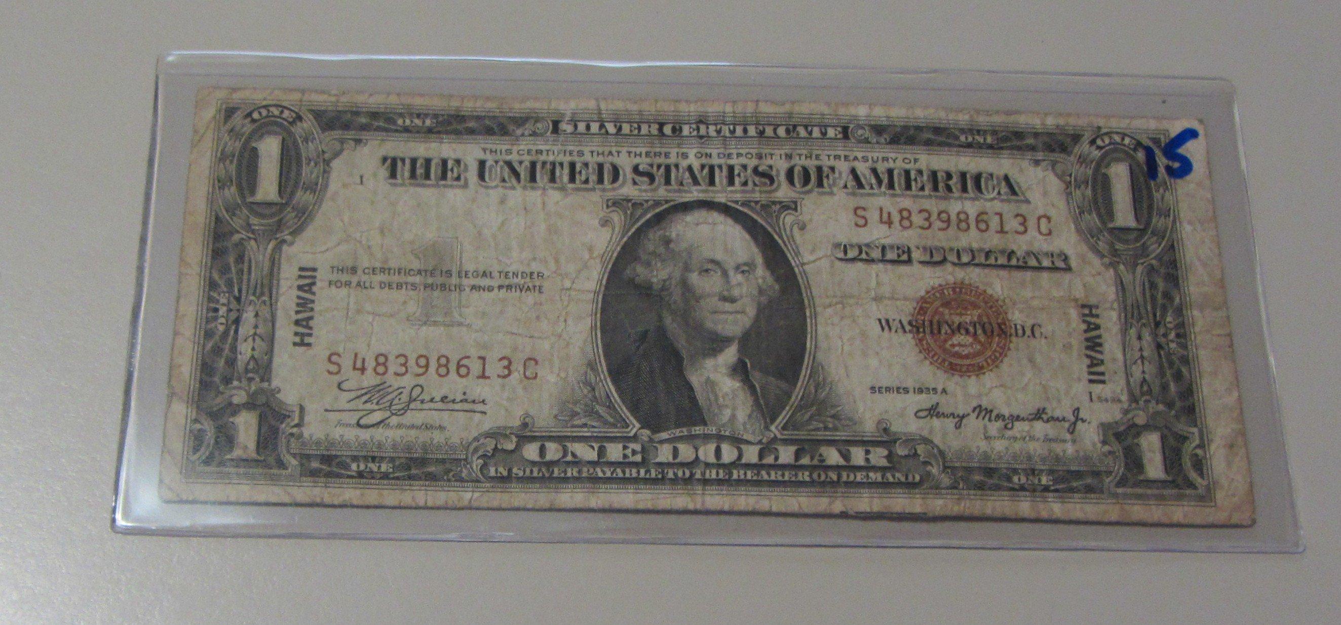 $1 HAWAII SILVER CERTIFICATE 1935-A