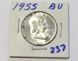 1955 BU FRANKLIN HALF