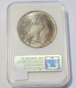 $1 1923 PEACE NGC OLD HOLDER MS 64