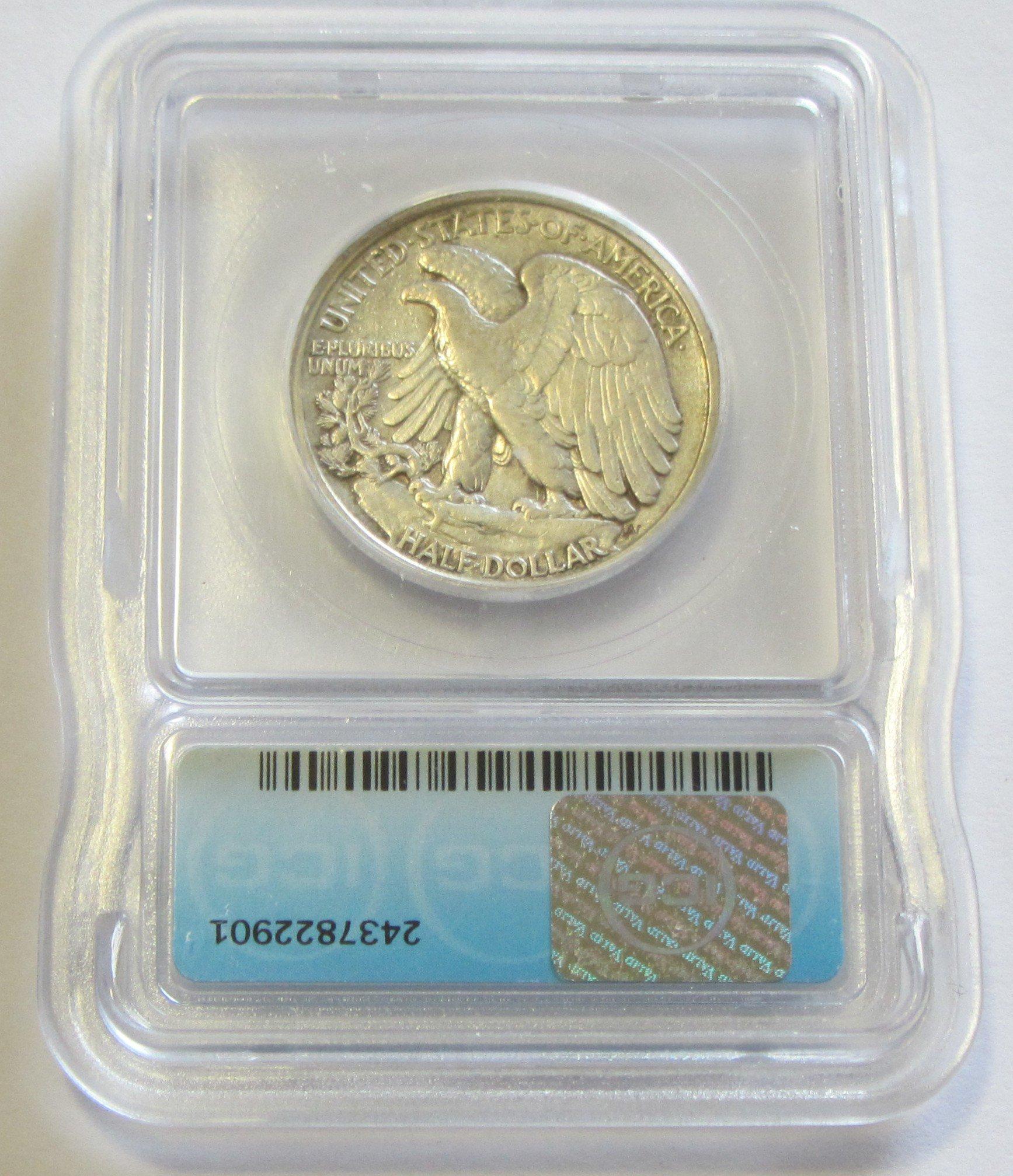 1916 WALKING LIBERTY HALF ICG XF 40