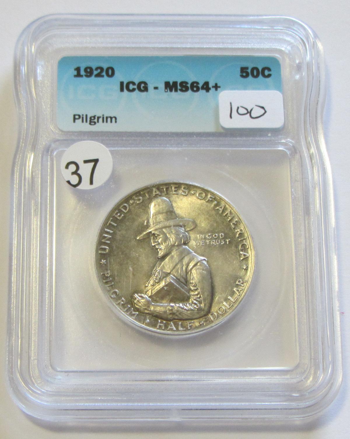 1920 PILGRIM COMMEMORATIVE ICG MS 65+ PLUS