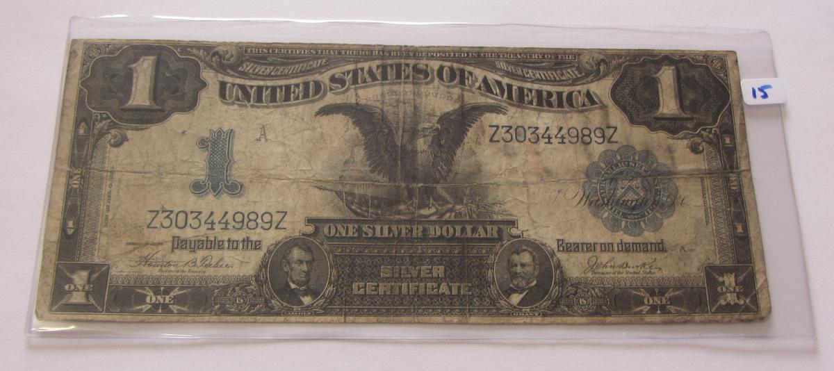 $1 BLACK EAGLE SILVER CERTIFICATE 1899 DATE RIGHT