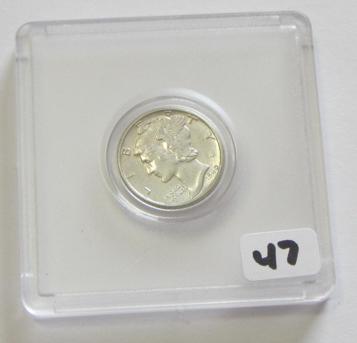 HIGH GRADE 1940 MERCURY DIME