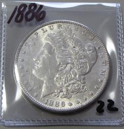 $1 1886 MORGAN BU