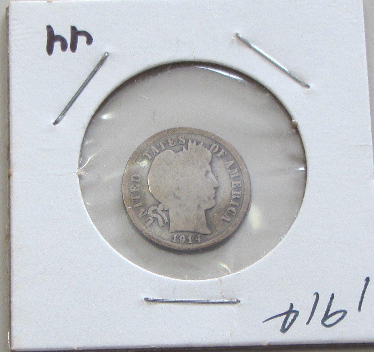 1914 BARBER DIME