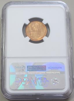 1937 RED WHEAT CENT NGC MS 66