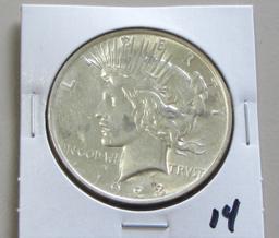 $1 1923 PEACE SILVER DOLLAR