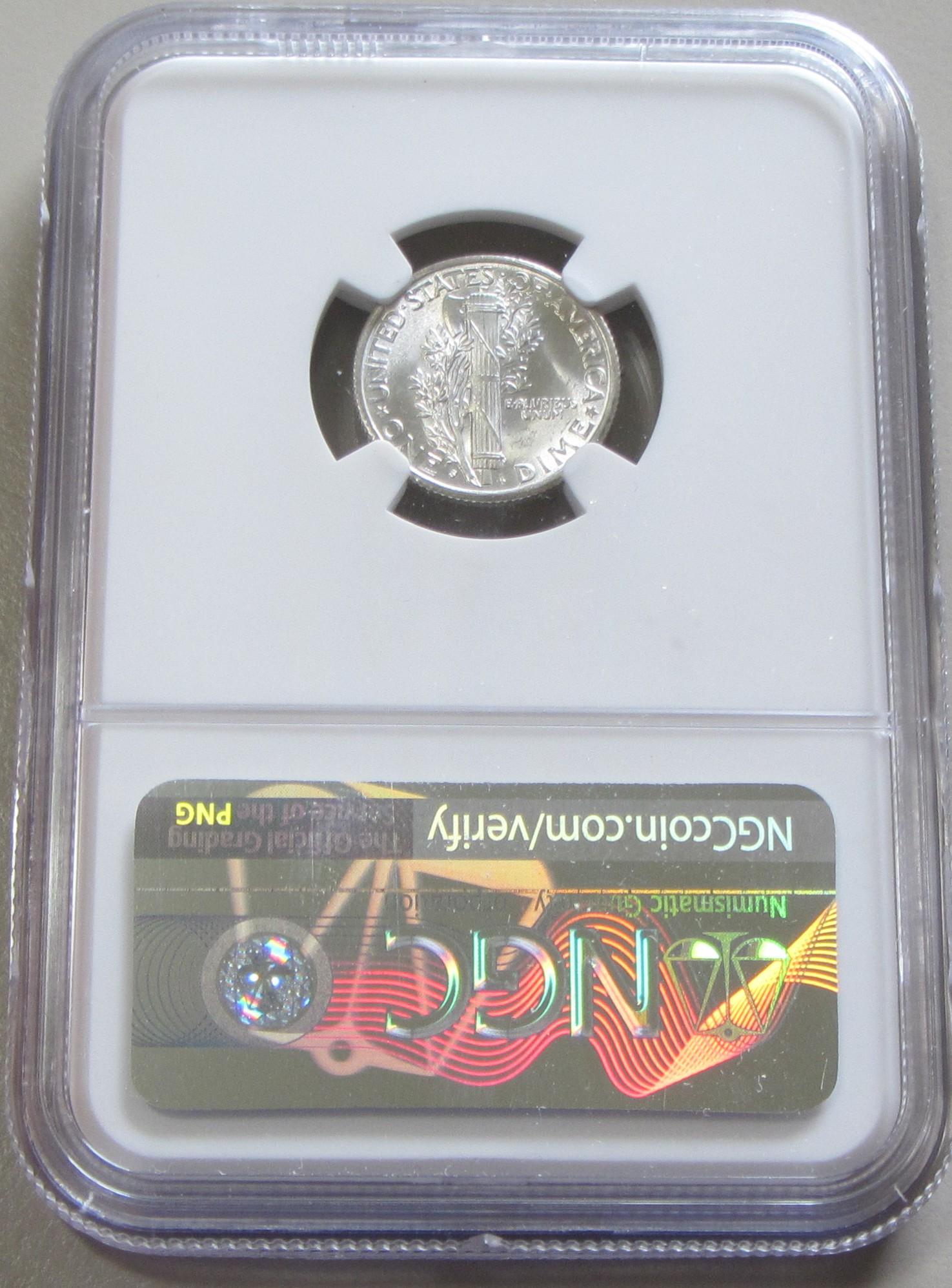 1940-S MERCURY DIME NGC MS 66