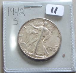 1942-S WALKING LIBERTY HALF HIGH GRADE