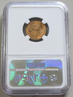 1937 RED WEHAT CENT NGC MS 65 GEM
