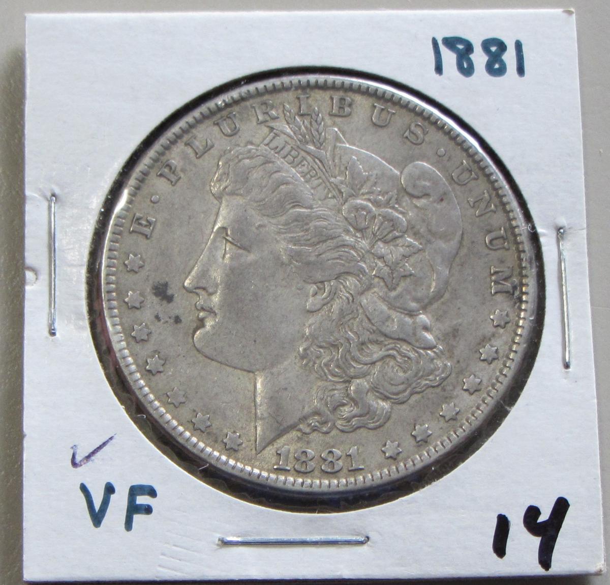 $1 1881 MORGAN SILVER DOLLAR