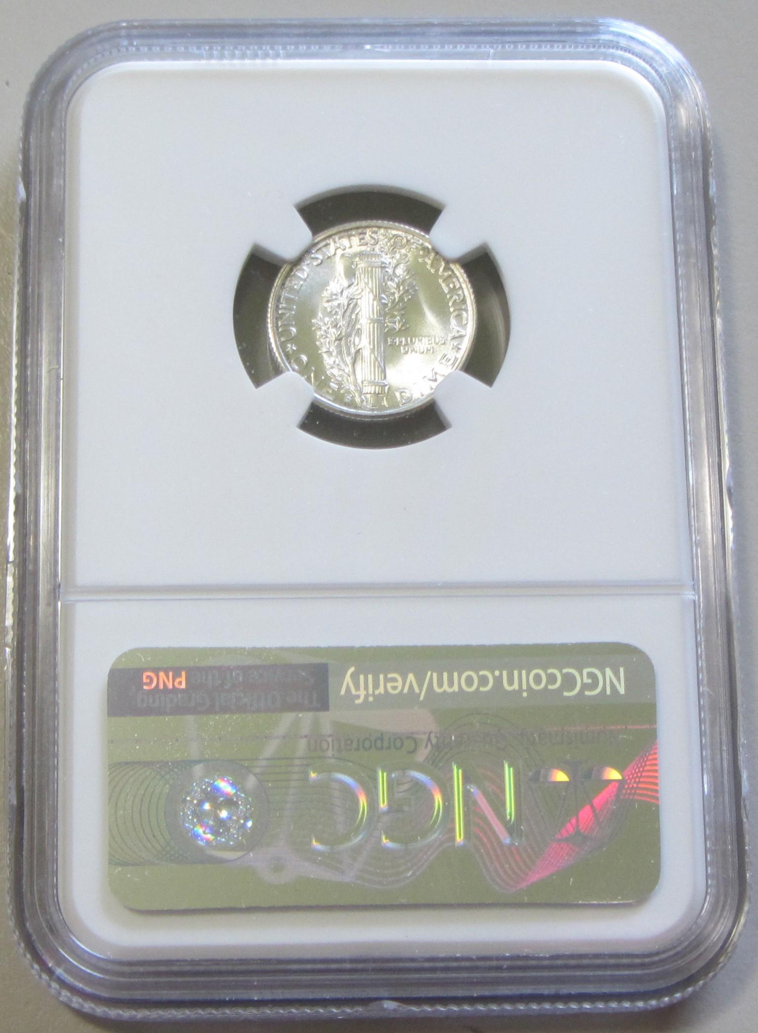 1945-S MERCURY DIME NGC MS66