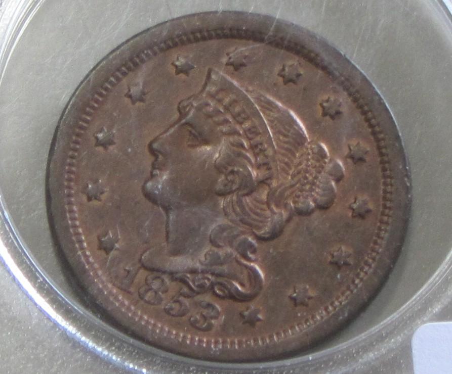 HIGH GRADE 1853 LARGE CENT