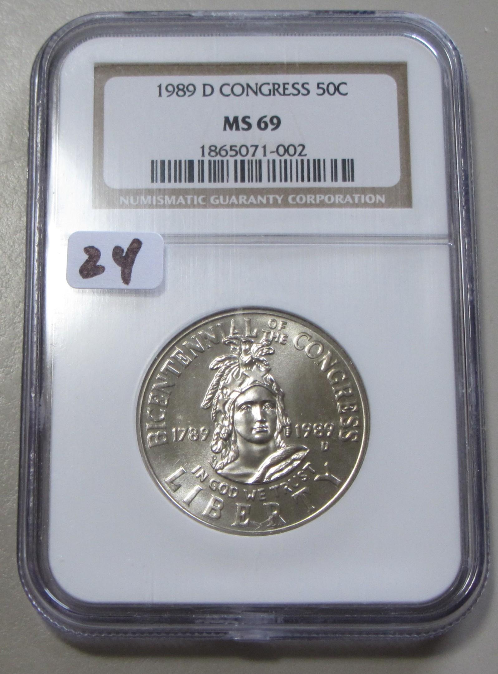 1989-D Congress 50 Cent MS69