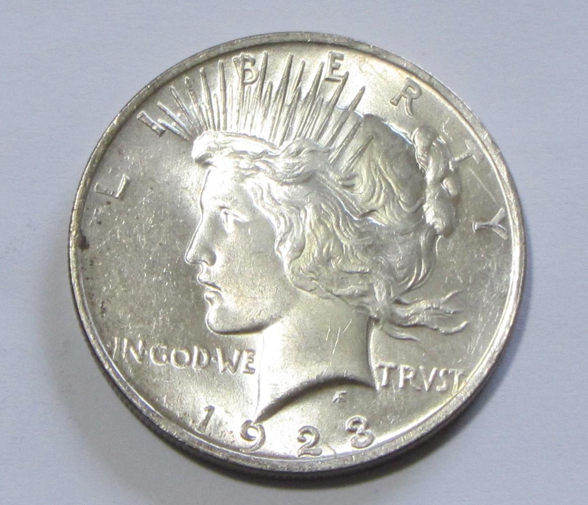 $1 1923 PEACE SILVER DOLLAR