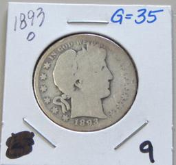 1893-O BETTER DATE BARBER HALF